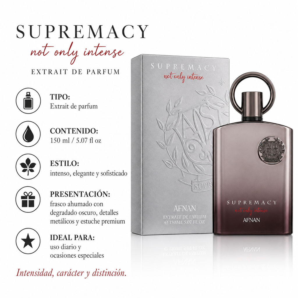 Afnan Supremacy Not Only Intense Extrait de Parfum Masculino 150ml