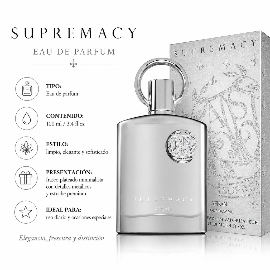 Afnan Supremacy Pour Homme Eau de Parfum Masculino 100ml