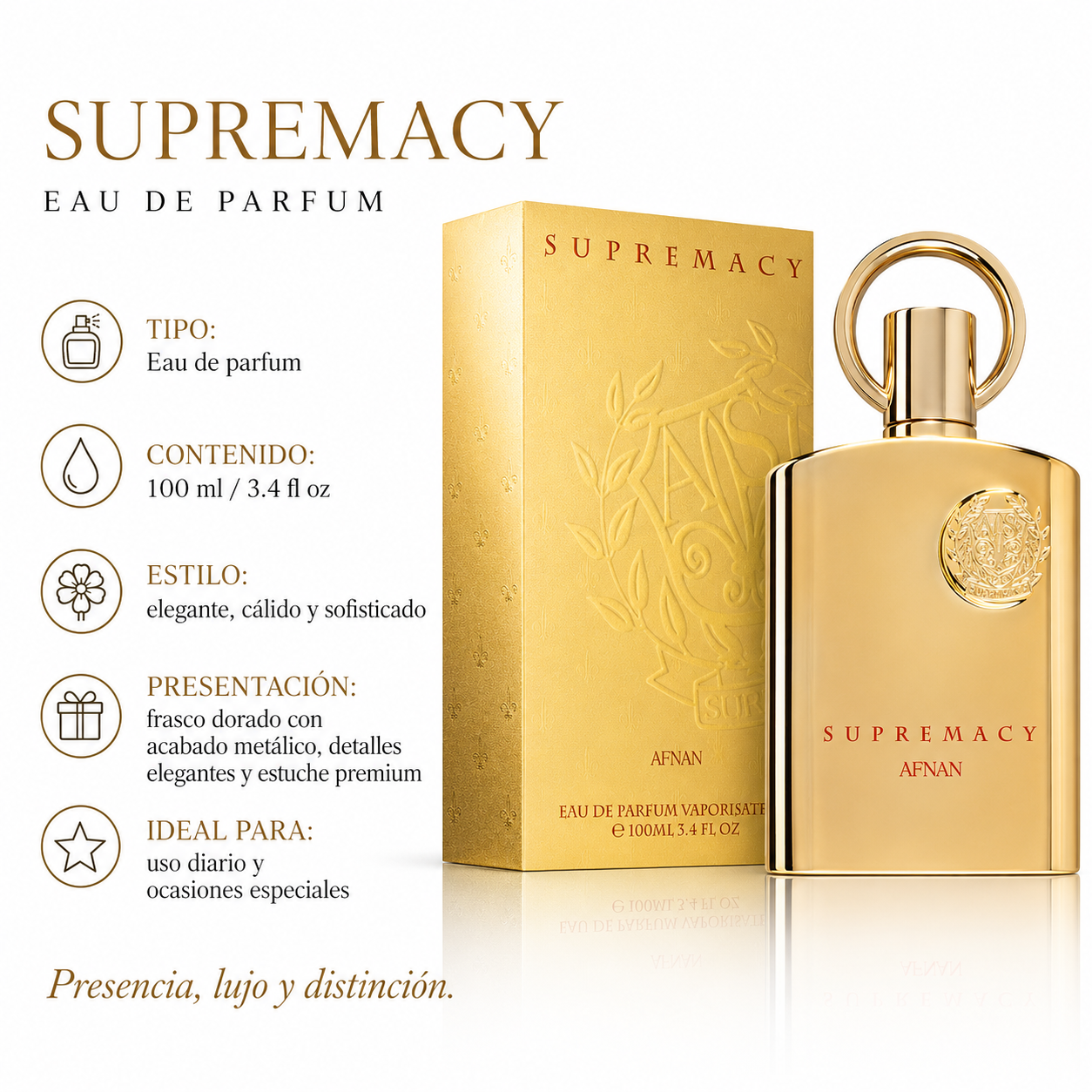 Afnan Supremacy Gold Eau de Parfum Unisex 100ml