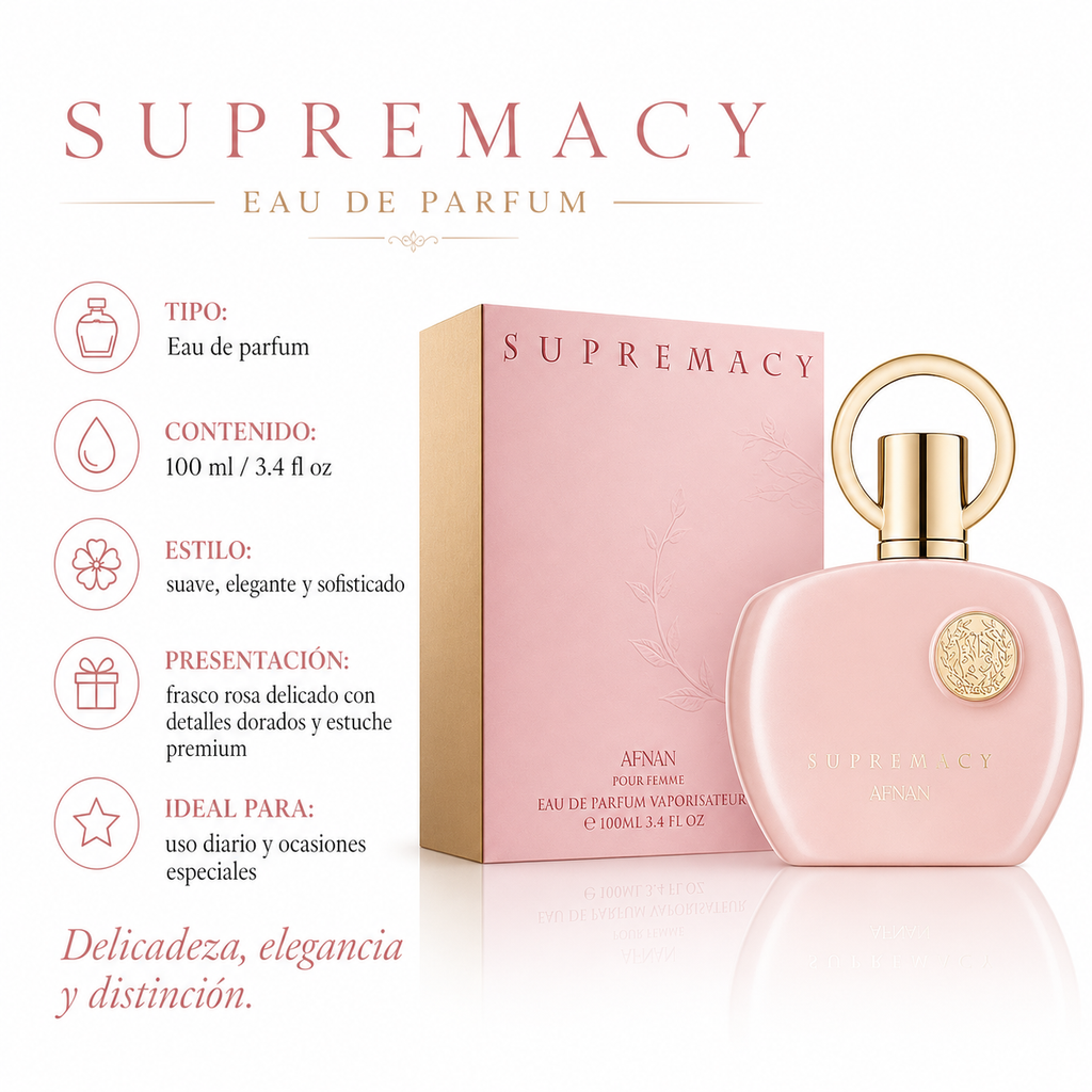 Afnan Supremacy Pink Eau de Parfum Femenino 100ml