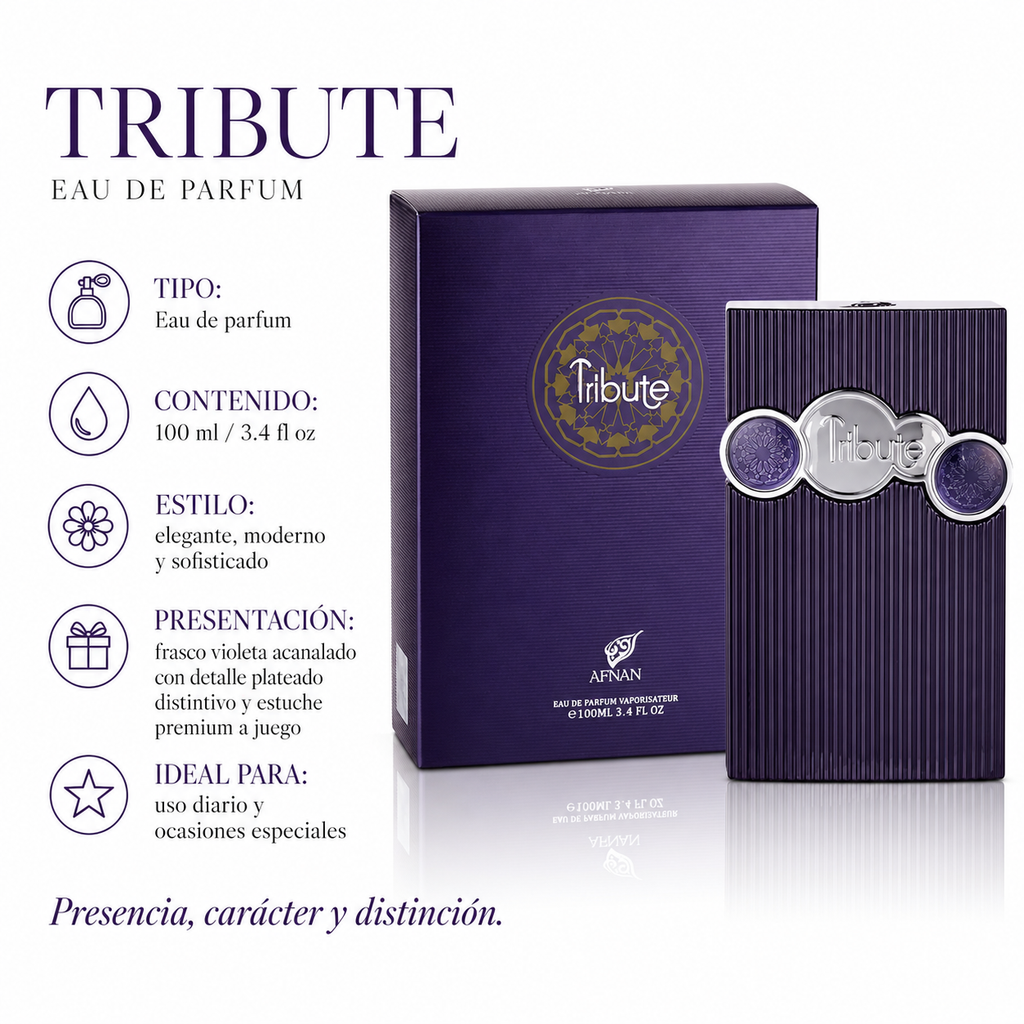 Afnan Tribute Blue Eau de Parfum Masculino 100ml