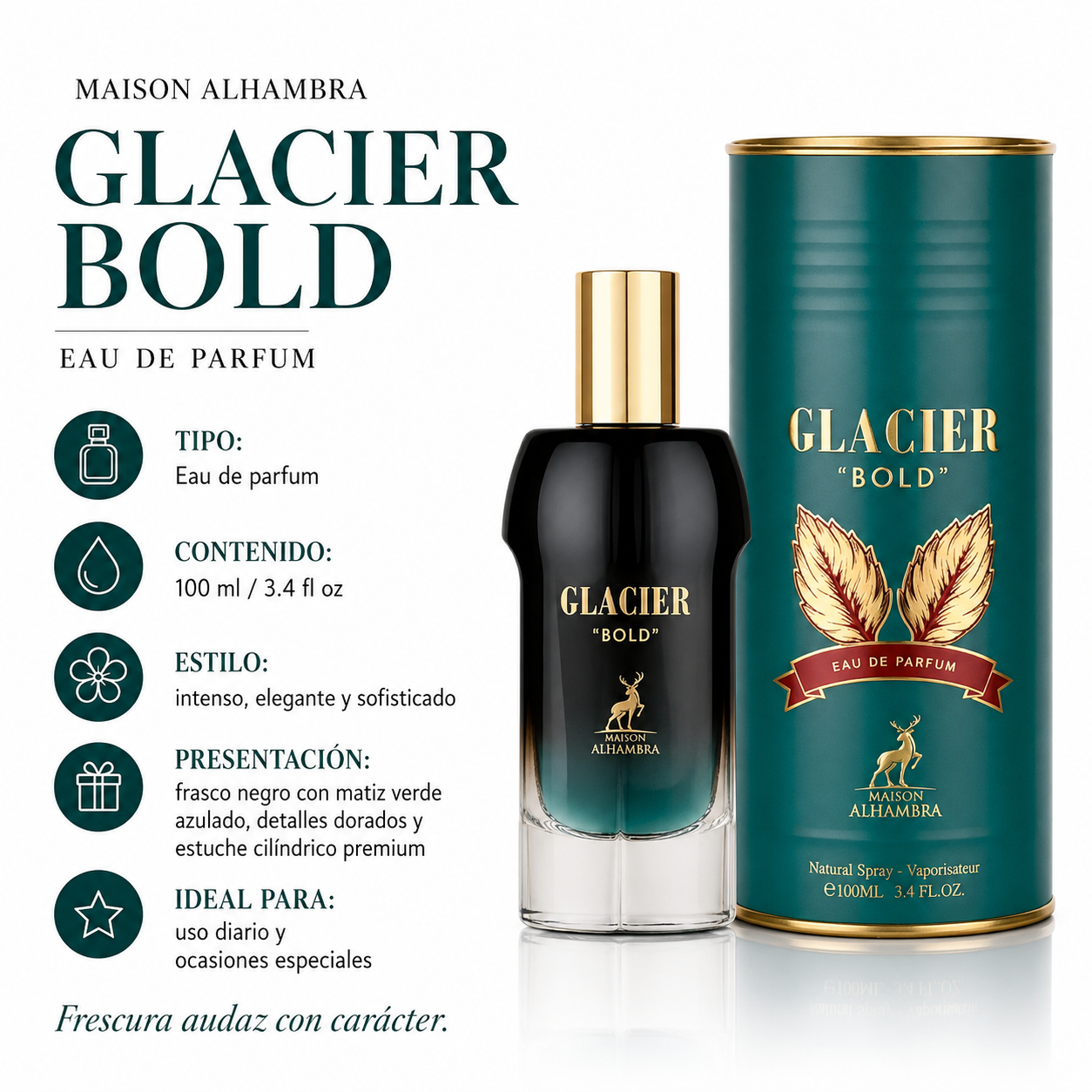 Maison Alhambra Glacier Bold Eau de Parfum Masculino 100ml