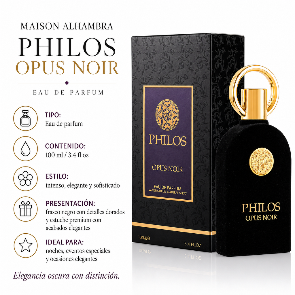 Maison Alhambra Philos Opus Noir Eau de Parfum Unisex 100ml