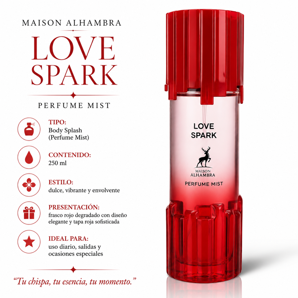 Body Splash Maison Alhambra Love Spark Unisex 250ml