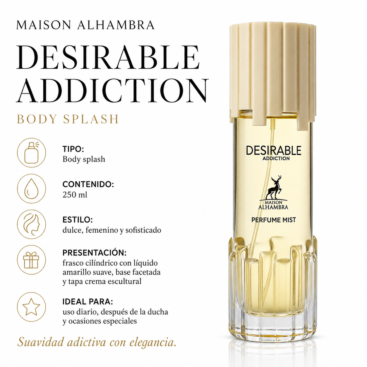 Body Splash Maison Alhambra Desirable Addiction Femenino 250ml