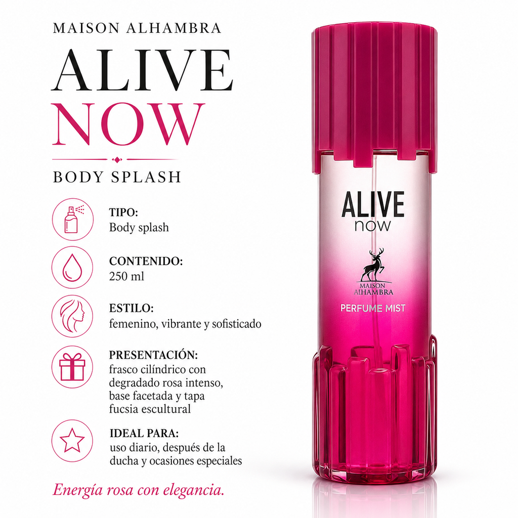 Body Splash Maison Alhambra Alive Now Femenino 250ml