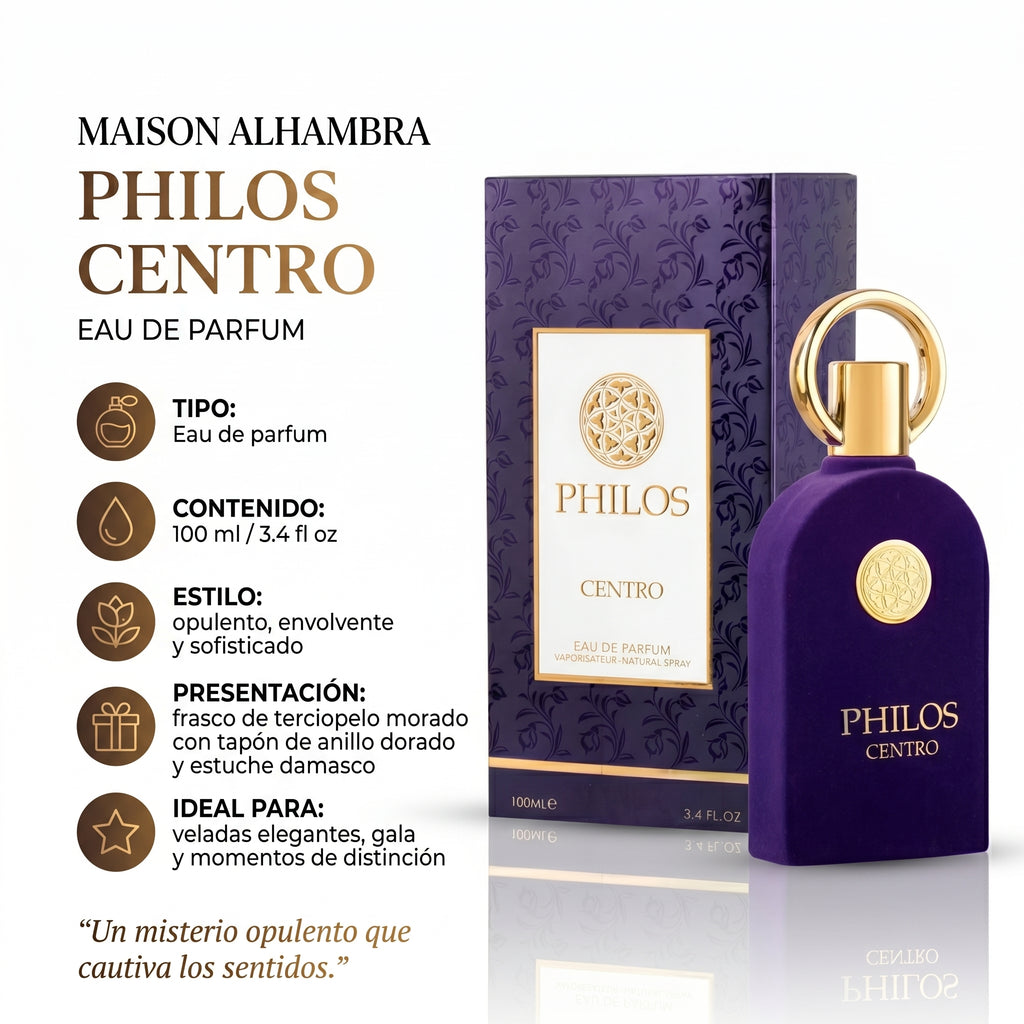 Maison Alhambra Philos Centro Eau de Parfum Femenino 100ml