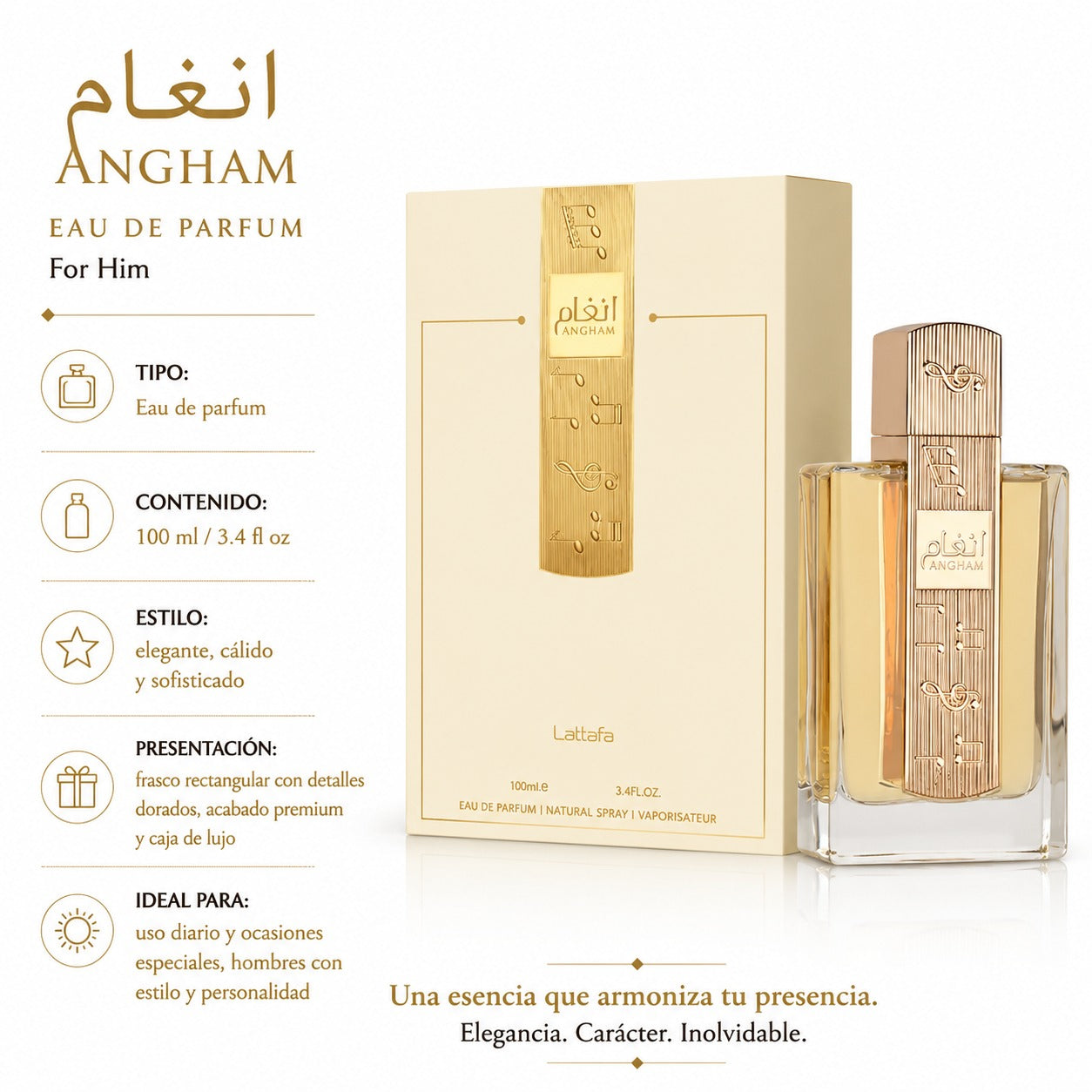 Lattafa Angham Eau de Parfum Unissex 100ml