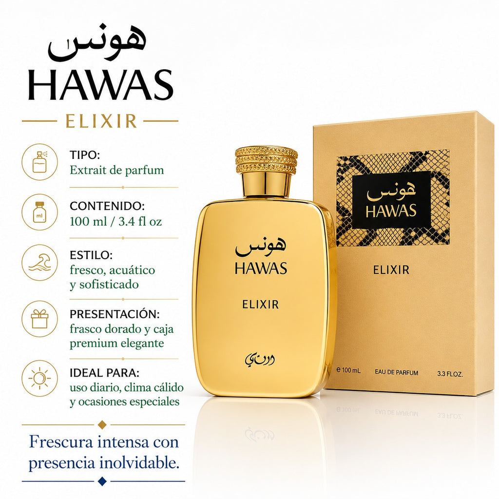 Rasasi Hawas Elixir Eau de Parfum Masculino 100ml