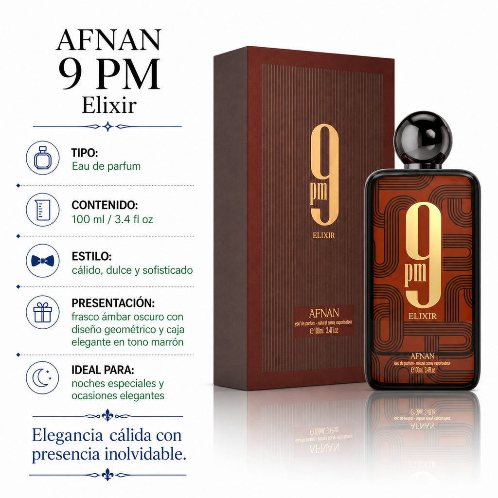 Afnan 9PM Elixir Parfum Intense Unisex 100ml