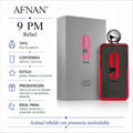 Afnan 9 PM Rebel Eau De Parfum Masculino 100ml