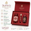 Kit Lattafa Bade'e Al Oud Sublime Eau de Parfum Unissex 100ml + Perfume de viaje 12ml + Hair Mist 50ml