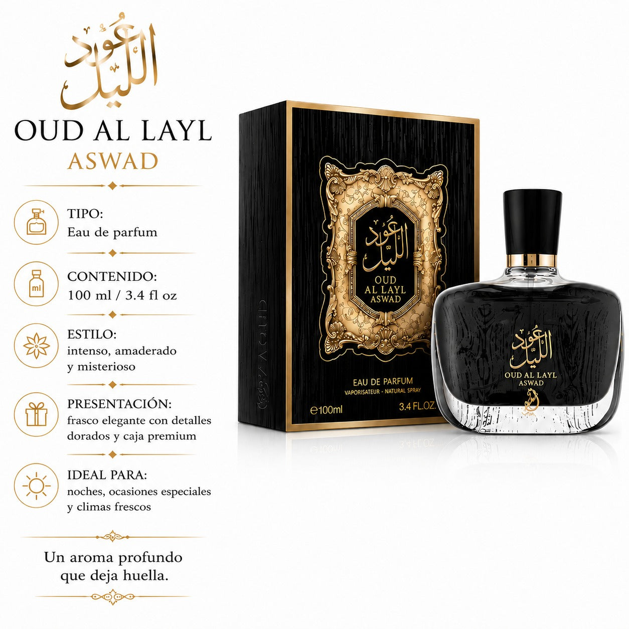 Arabiyat Oud Al Layl Aswad Eau de Parfum 100ml