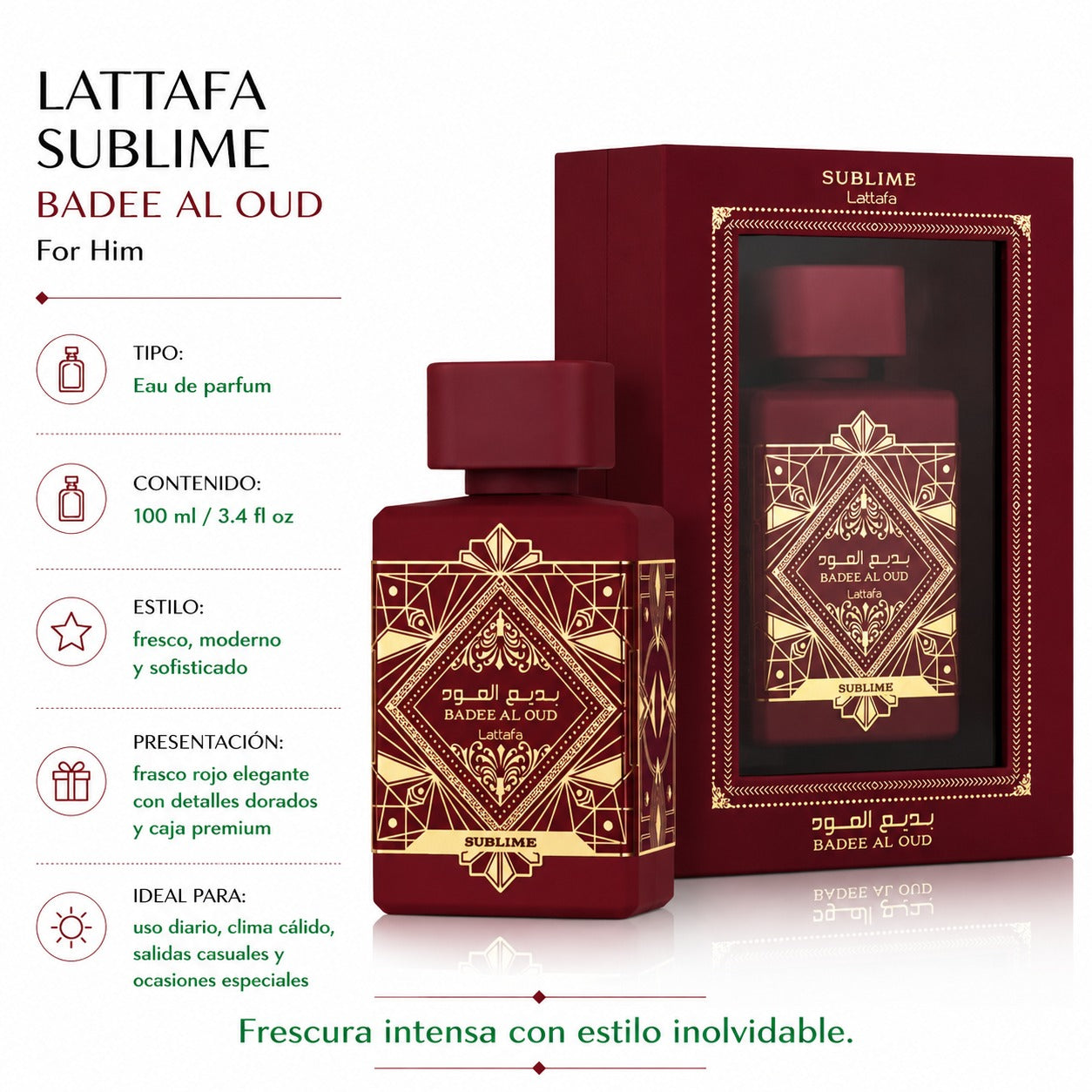 Lattafa Bade'e Al Oud Sublime Eau de Parfum Unisssex 100ml