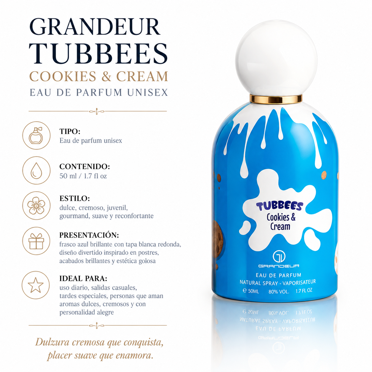 Grandeur Tubbees Cookies & Cream Eau de Parfum Unisex 50ml
