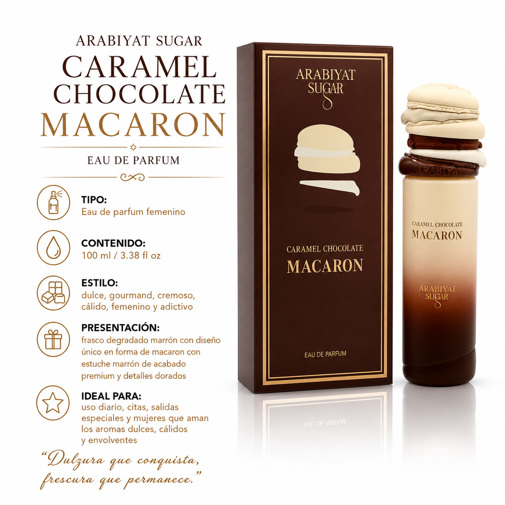 Arabiyat Sugar Caramel Chocolate Macaron Eau de Parfum Femenino 100ml
