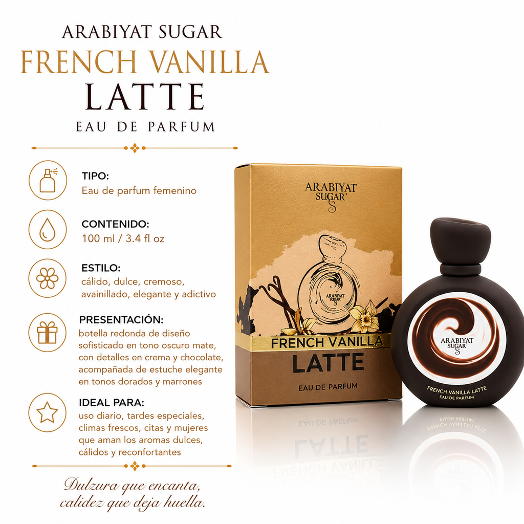 Arabiyat Sugar French Vanilla Latte Eau de Parfum Femenino 100ml