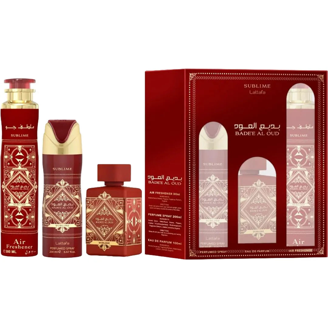 Kit Lattafa Bade'e Al Oud Sublime EDP Unisex 300ml + 200ml + 100ml