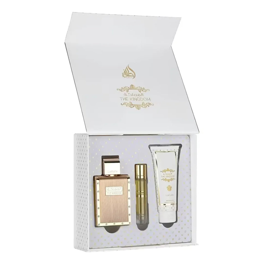 Kit Lattafa The Kingdom EDP Unisex 100ml + 12ml + 100ml